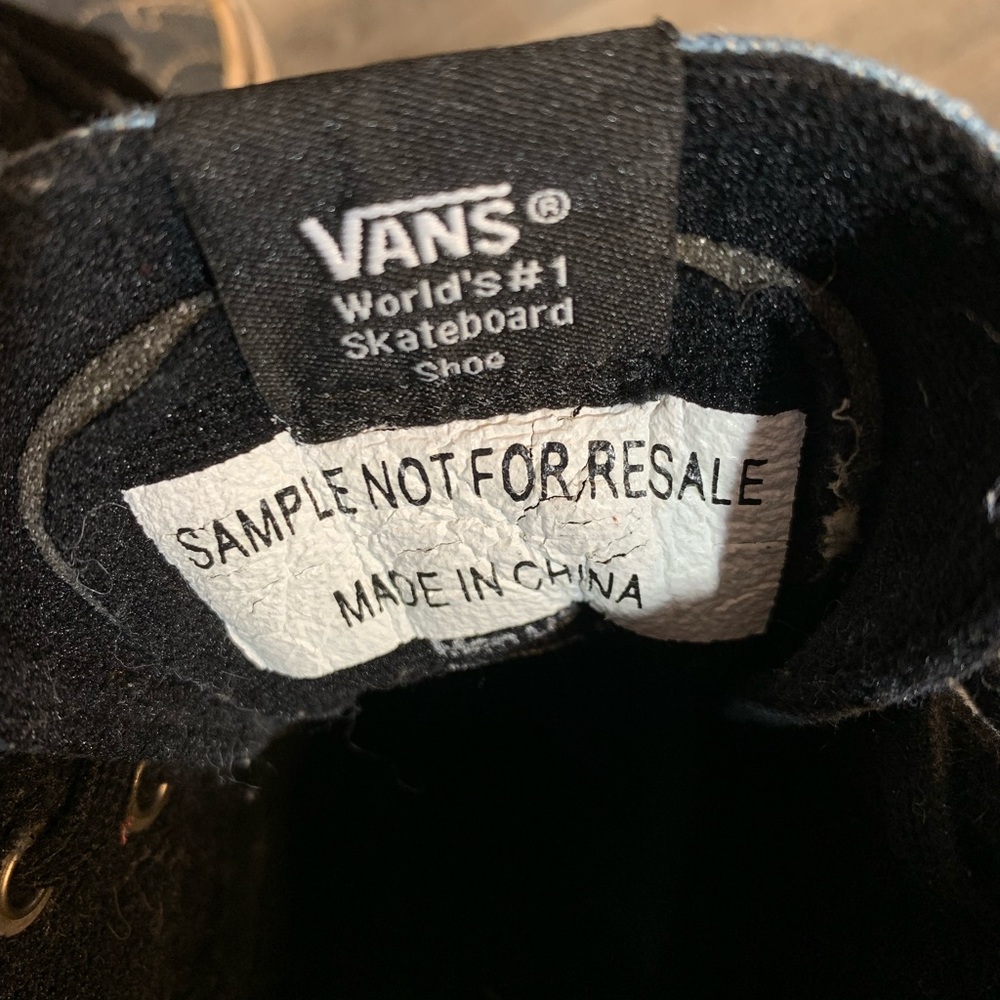 PUNK ROCK Denim VANS with spike rivets - Picture 7 of 8